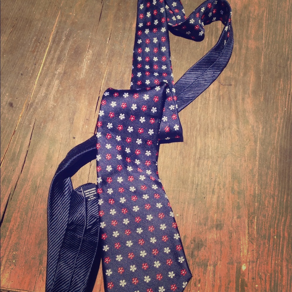 Silk tie r/w/blue